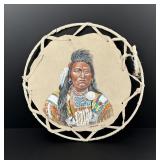 Irma Bracken Chief Plenty Coups Painted Shield