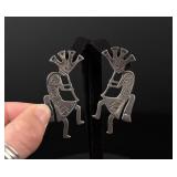 Sterling Silver Kokopelli Earrings