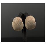 Sterling Silver Nautilus Shell Earrings