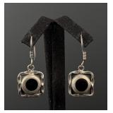 Sterling Silver Onyx Earrings