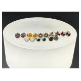 Collection of Sterling Silver Stud Earrings