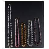 Art Deco Faceted Glass Flapper Necklaces
