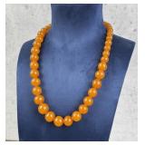 Egg Yolk Butterscotch Baltic Amber Bead Necklace