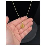 Sterling Silver Citrine Necklace