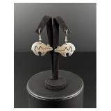 Navajo Sterling Silver Spirit Bear Earrings