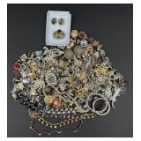 Large Collection of Rhinestone Costume Jewelry