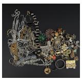 Large Collection of Rhinestone Costume Jewelry