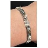 Taxco Sterling Silver Abalone Bracelet