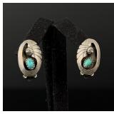Native American Sterling Turquoise Earrings