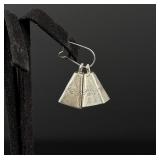 Navajo Sterling Silver Mother In Law Bell Earrings