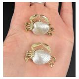 Gerrys Costume Jewelry Shell Crab Brooches