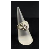 Egyptian Queen Nefertiti Sterling Biker Ring