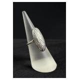 Navajo Sterling Silver Concho Pattern Ring