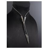 Navajo Black Onyx Bolo Tie