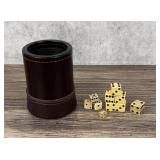 Antique Leather Gambling Dice Cup