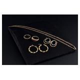 Collection of 9k Gold Jewelry