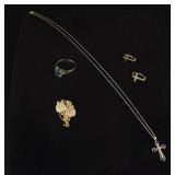 Collection of Mixed 10k 14k Gold Jewelry