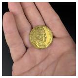 Vatican Alexander VIII Gilt Bronze Papal Medal