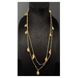 Double Strand Strawberry and Lemon Necklace