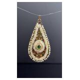 Victorian Nells 12k Gold Filled Seed Pearl Pendant