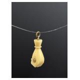 Carved Bone Fist Stanhope Pocket Watch Fob
