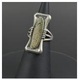 Old Pawn Navajo Sterling Silver Turquoise Ring