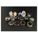 Collection of Sterling Silver Rings