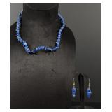 Lapis Lazuli Necklace and Earrings