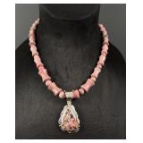 Jay King Sterling Silver Pink Quartz Necklace