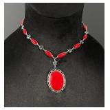 Sterling Silver Coral Necklace