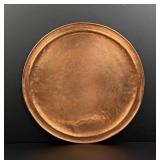 Signed Arts and Crafts Hammered Copper Tray