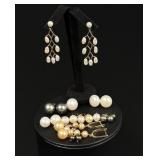 14k Gold and Pearl Earrings