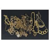 3 Pounds 3 Ounces of Gold Tone Costume Jewelry