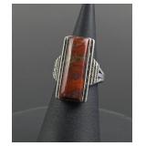 Navajo Sterling Silver Red Jasper Ring