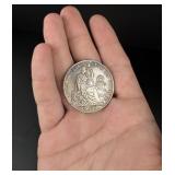 1889 Lima Peru Silver Sol Coin