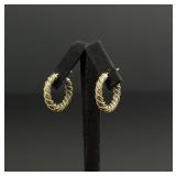 Tiffany & Co 18K Gold Sterling Rope Earrings