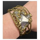 Brutalist Twisted Brass Bracelet