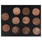Collection of Copper 1oz Rounds