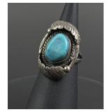Navajo Sterling Silver Turquoise Ring