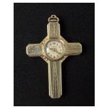 Crescent Cross Pendant Watch