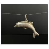 Sterling Silver Leaping Dolphin Pendant