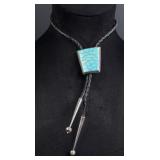 Edison & Laurenda Bobelu Zuni Sterling Bolo Tie