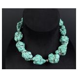 Blue Howlite Southwest Nugget Necklace