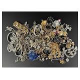 3 Pound Collection of Rhinestone Jewelry