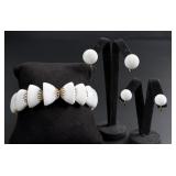 Victorian White Porcelain Jewelry Set
