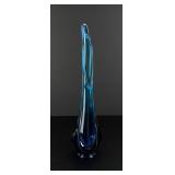 Viking Glass Bluenique Blue Swung Vase