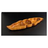 Trader Halls Hawaiian Koa Wood Leaf Bowl