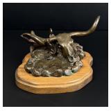Gerry Metz Longhorn Skull Bronze