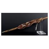 Antique Folk Art Diamond Willow Walking Stick