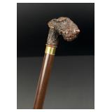 Airedale Terrier Dog Head Walking Stick Cane